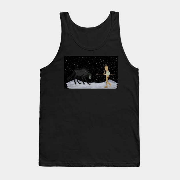 300 (young leonidas vs the wolf) (painted) Tank Top by Moonsong